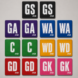 Netball Position Patches – Set of 14 | MINT